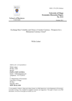 Exchange Rate Volatility and Choice of Anchor Currency - Prospects for a Melanesian Currency Union