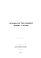 Intracellular Thiol Targets of Chlorinated Oxidants