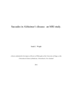 Saccades in Alzheimer’s disease: an MRI study.