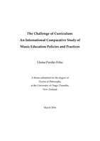 The Challenge of Curriculum: An International Comparative Study of Music Education Policies and Practices
