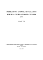 Implications of human interaction for health of past populations in Asia