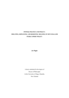 Power, Politics And Policy: Creating, Deploying And Resisting Meaning In New Zealand Public Sport Policy