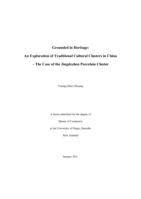Grounded in Heritage: An Exploration of Traditional Cultural Clusters in China – The Case of the Jingdezhen Porcelain Cluster