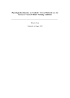 Physiological acclimation and oxidative stress of Antarctic sea star  Odontaster validus to future warming conditions