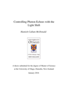 Controlling Photon Echoes with the Light Shift