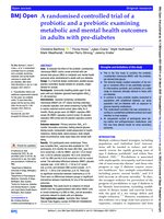 A randomised controlled trial of a probiotic and a prebiotic examining metabolic and mental health outcomes in adults with pre-diabetes
