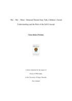 'Me', 'My', 'Mine': Maternal Mental State Talk, Children's Social Understanding and the Role of the Self-Concept