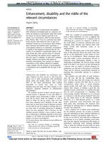 Enhancement, disability and the riddle of the relevant circumstances