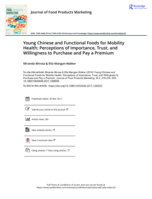 Young Chinese and Functional Foods for Mobility Health: Perceptions of Importance, Trust, and Willingness to Purchase and Pay a Premium