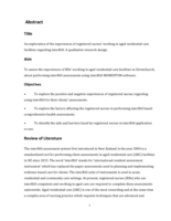 An exploration of the experiences of registered nurses working in aged residential care facilities regarding interRAI: A qualitative research design
