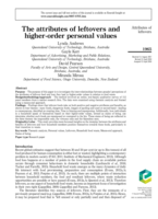 The attributes of leftovers and higher-order personal values