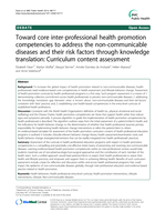 Toward core inter-professional health promotion competencies to address the non-communicable diseases and their risk factors through knowledge translation: Curriculum content assessment.