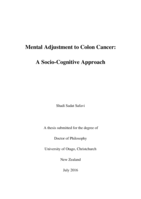 Mental Adjustment to Colon Cancer: A Socio-Cognitive Approach