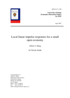 Local linear impulse responses for a small open economy