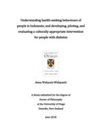 Understanding health-seeking behaviours of people in Indonesia; and developing, piloting, and evaluating a culturally appropriate intervention for people with diabetes