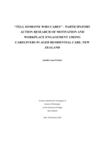 “Tell someone who cares” – Participatory action research of motivation and workplace engagement among caregivers in aged residential care, New Zealand