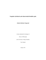 Scapular dyskinesis and subacromial shoulder pain