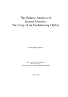 The Genetic Analysis of Lasaea hinemoa: The Story of an Evolutionary Oddity