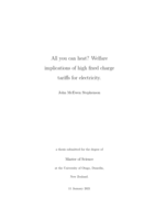 "All you can heat? Welfare implications of high fixed charge tariffs for electricity"