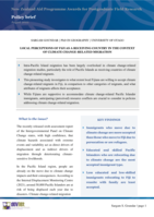 Local Perceptions of Fiji as a Receiving Country in the Context of Climate Change-Related Migration [DevNet Policy Brief]