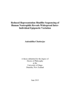 Reduced Representation Bisulfite Sequencing of Human Neutrophils Reveals Widespread Inter-Individual Epigenetic Variation