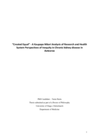 "Created equal" - A kaupapa Māori analysis of research and health system perspectives of inequity in chronic kidney disease in Aotearoa