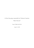Is Data Snooping responsible for Technical Analysis Rules Success?