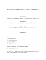 The valuation effects of bank loan ratings in the presence of multiple monitors