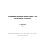 Anatomical and physiological characterization of a novel porcine model for varicose veins