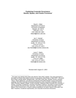 Explaining corporate governance: Boards, bylaws, and charter provisions