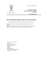 Does institutional quality resolve the Lucas Paradox?