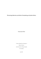 The tearing behaviour and effect of laundering on knicker fabrics