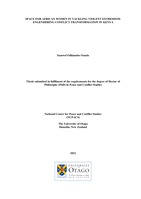 Space for African women in tackling violent extremism: Engendering conflict transformation in Kenya