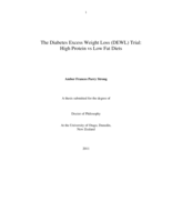 The Diabetes Excess Weight Loss (DEWL) Trial: High Protein vs Low Fat Diets