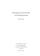 Development of Two New GPS Avian Tracking Systems
