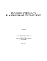 Exploring Spirituality in a New Zealand Oncology Unit