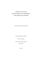 A Theology of Spatiality: The Divine Perfection of Omnipresence in the Theology of Karl Barth