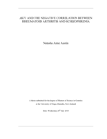 AKT1 and the Negative Correlation Between Rheumatoid Arthritis and Schizophrenia