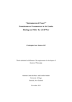 “Instruments of Peace?” Franciscans as Peacemakers in Sri Lanka During and After the Civil War