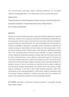 Can environmental awareness explain declining preference for car-based mobility amongst generation Y? An examination of learn to drive behaviours
