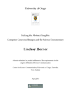Making the Abstract Tangible: Computer Generated Images and the Science Documentary