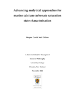 Advancing analytical approaches for marine calcium carbonate saturation state characterisation