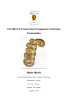 The effect of conservation management on parasite communities