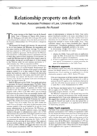 Relationship Property on Death