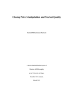 Closing Price Manipulation and Market Quality