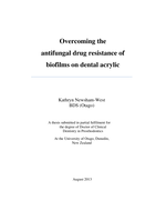 Overcoming the antifungal drug resistance of biofilms on dental acrylic
