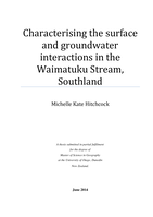 Characterising the surface and groundwater interactions in the Waimatuku Stream, Southland