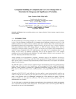 Geospatial Modelling of Complex Land Use Cover Change: How to Determine the Adequacy and Significance of Variables