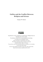 Galileo and the Conflict between Religion and Science