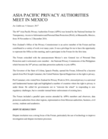 Asia Pacific Privacy Authorities Meet in Mexico